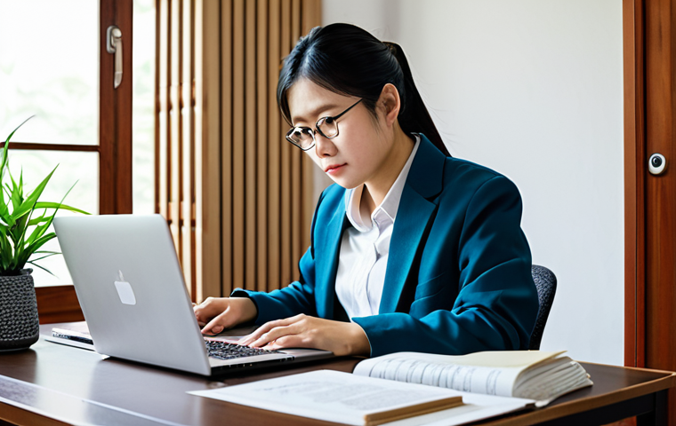 **
"A Thai freelance translator working from home, fully clothed in comfortable attire, sitting at a desk with a laptop, surrounded by Japanese books and documents, natural light, safe for work, appropriate content, perfect anatomy, professional freelancer, modest setup."
**