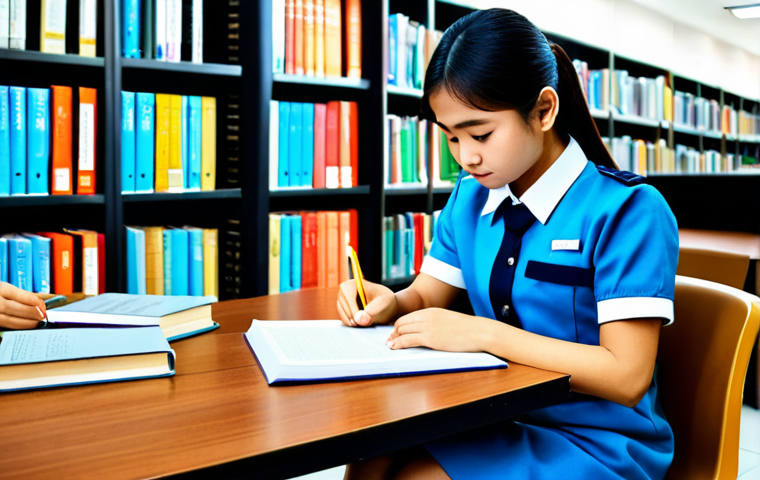 JLPT 시험과 일본어 기초 회화 병행 학습 - **A professional Thai businesswoman in a modern office in Bangkok, wearing a modest and elegant Thai...