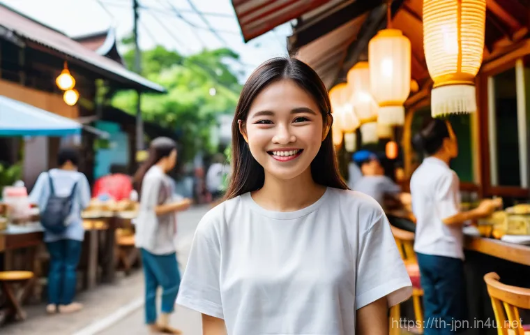 JLPT 시험 장소와 준비물 체크리스트 - **Prompt:** An indoor scene showing a Thai student, modestly dressed, deeply concentrating during th...