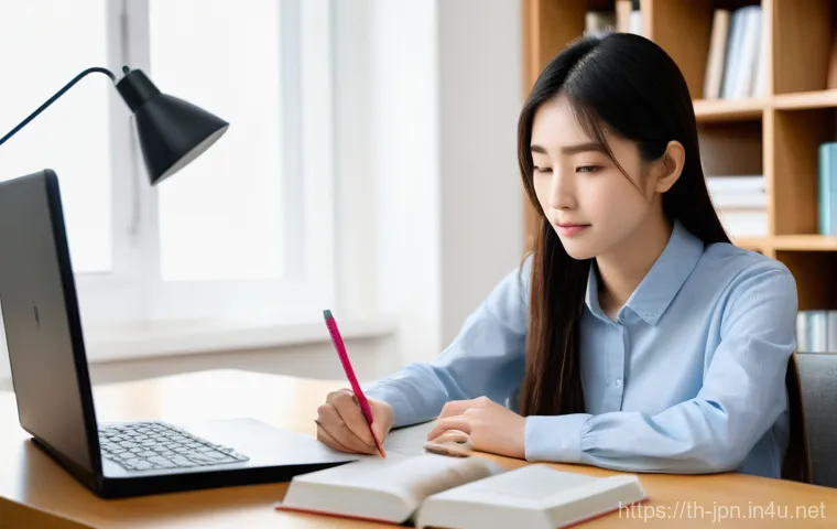 JLPT 스터디 그룹 운영 팁 - **Prompt 1: Collaborative Japanese Study Group**
    A diverse group of four young adults (two men, ...