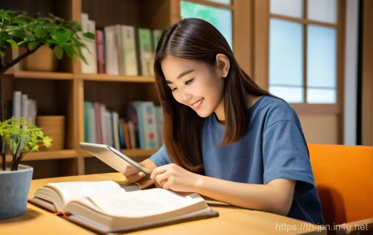 JLPT와 일본어 뉴스 해석 연습법 - **Prompt:** A young Thai woman, aged around 20, is seated at a brightly lit desk in a cozy, modern s...